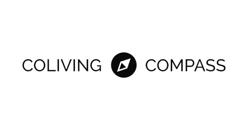Coliving Compass logo, curated coliving directory for digital nomads