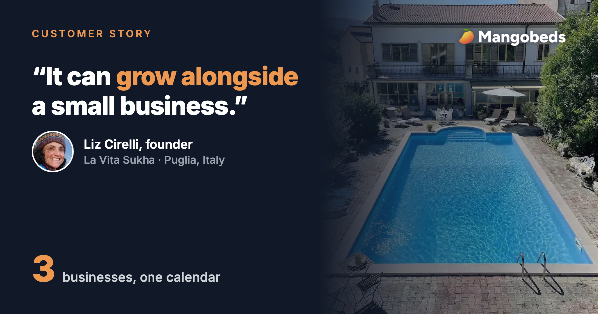 Liz Cirelli of La Vita Sukha: a channel manager for small properties that can grow alongside a small business