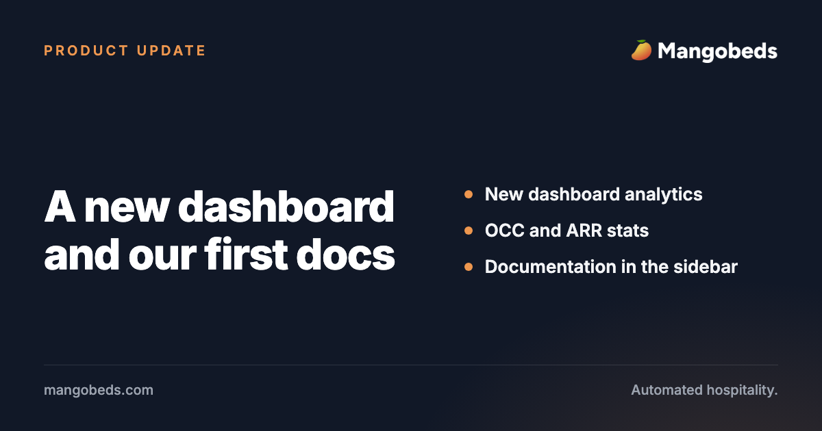 New Dashboard and Documentation