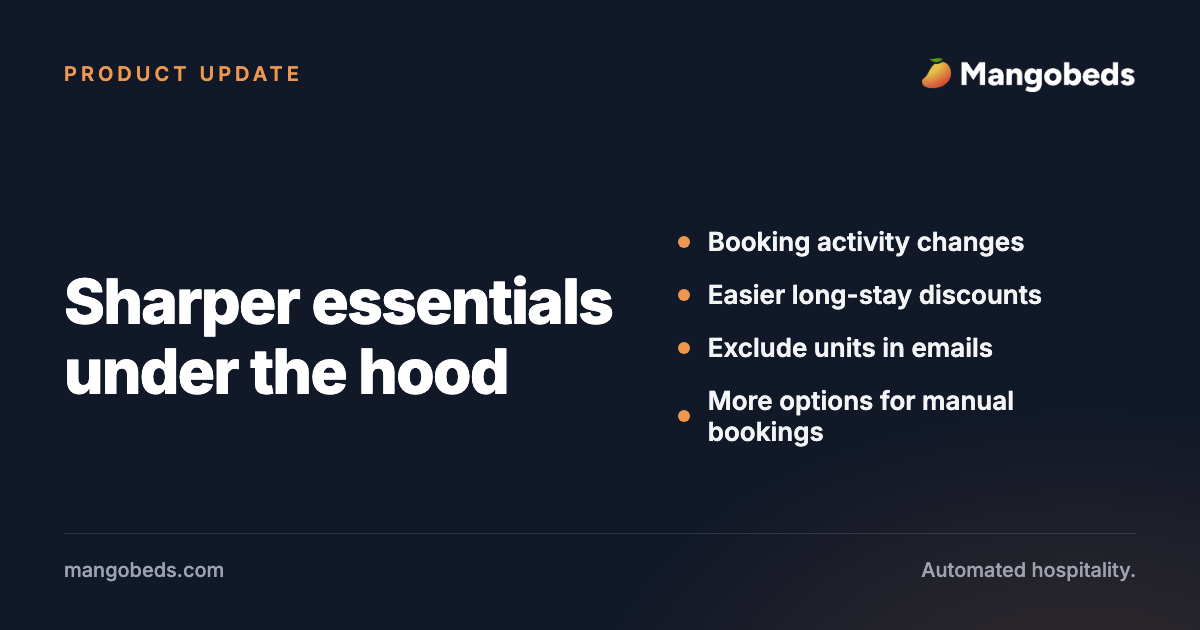 Improving esentials and underlying infrastructure
