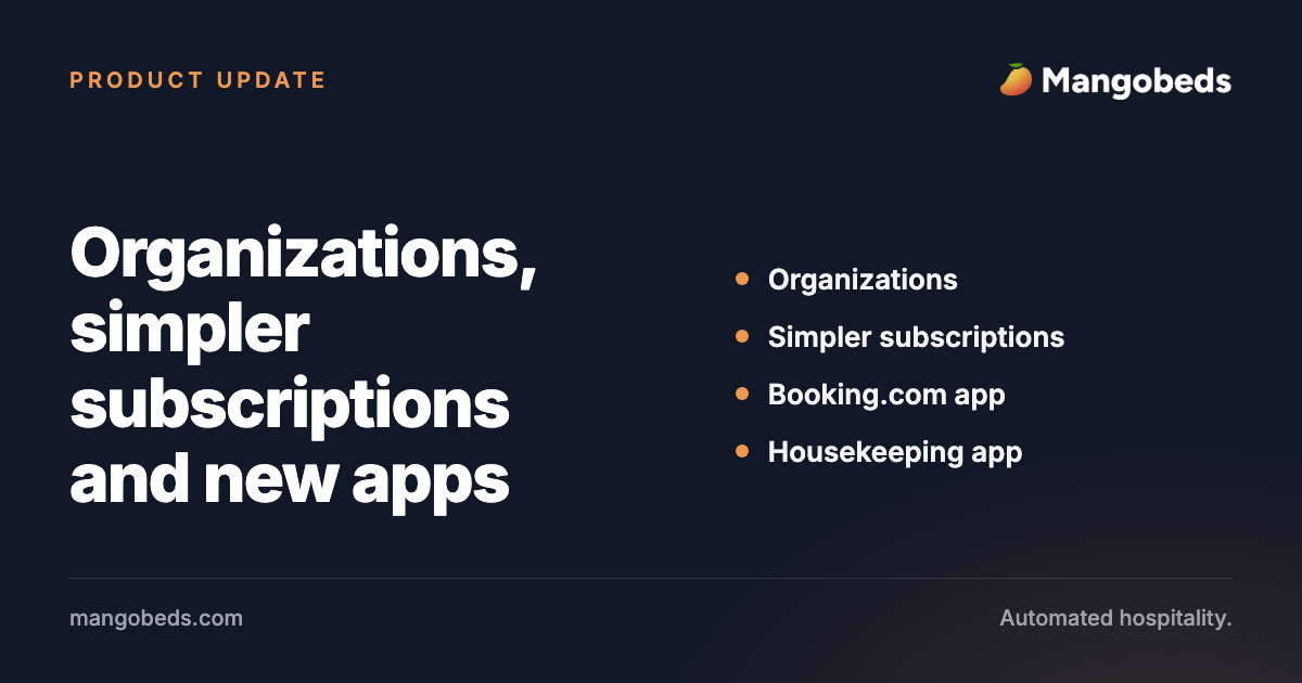 Introducing Organizations, Simplified Subscriptions & New Apps