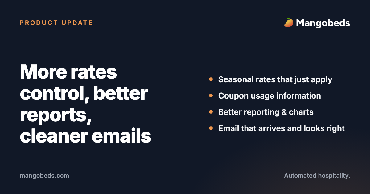 More Rates Control, Better Reports and Cleaner Emails