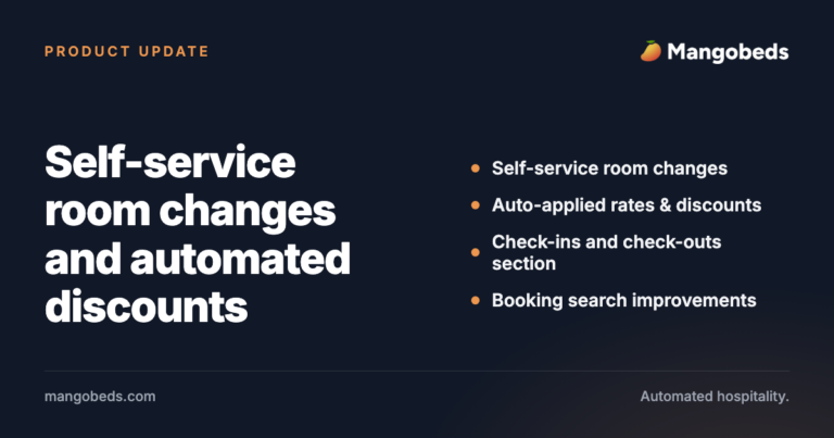 Self-Service Room Changes, Automated Discounts, and Enhanced Booking Dashboard