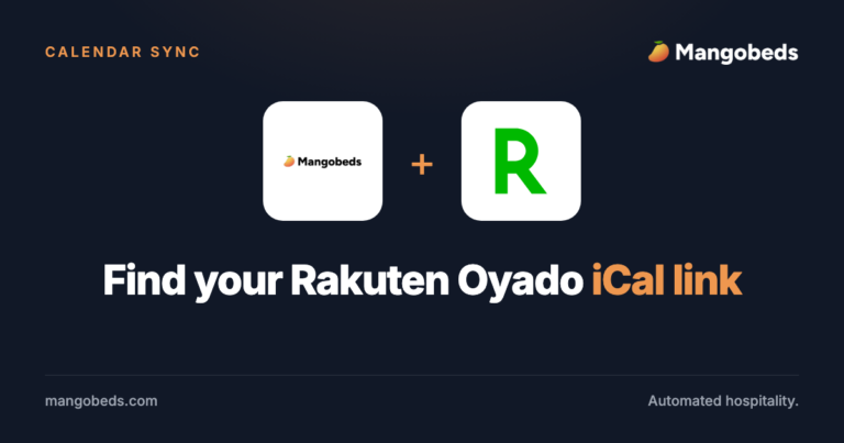 How to Find Your iCal Link on Rakuten Oyado